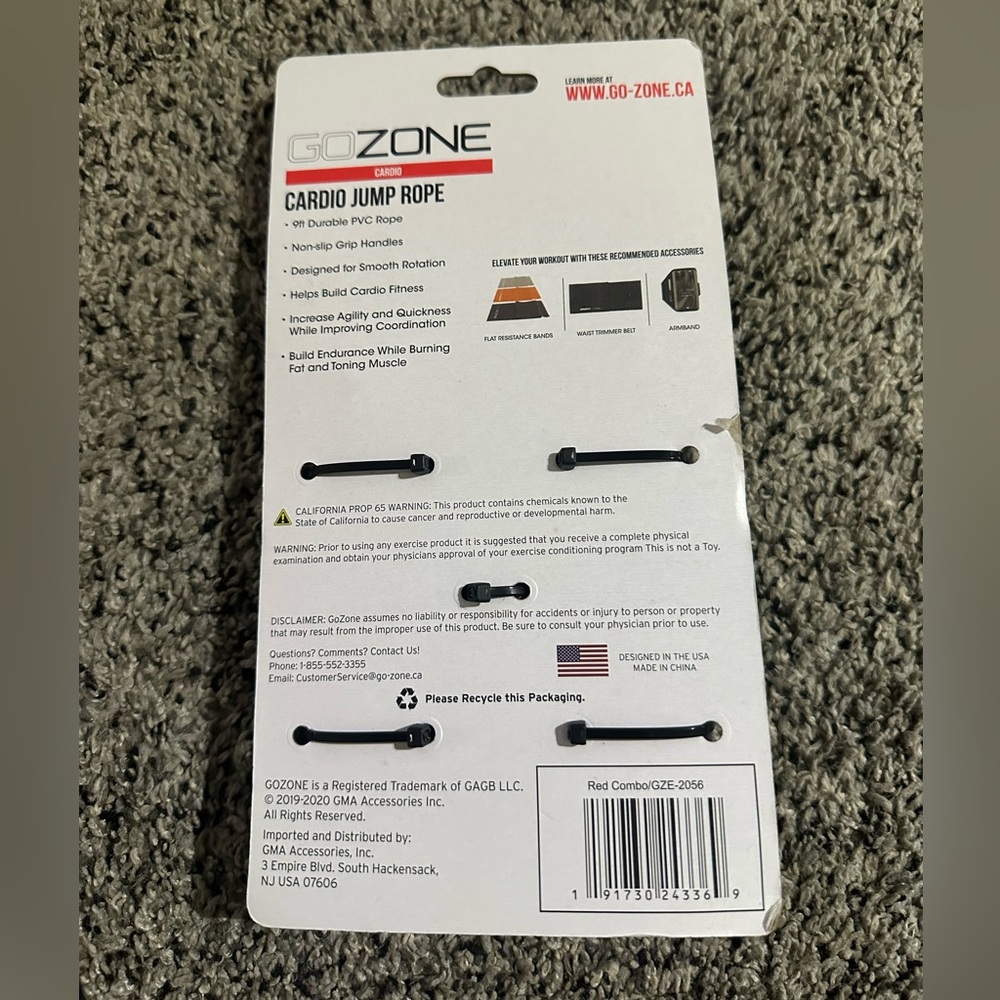 Cardio Jump Rope - Red and Gray - Picture 2 of 3